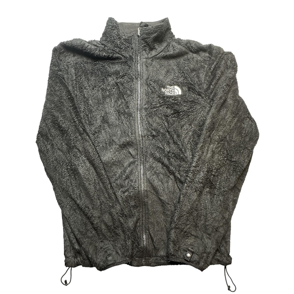 The North Face Jacket Womens Medium Black Soft‎ Fuzzy Fleece Full Zip Pockets